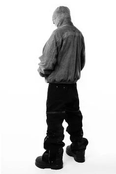 Gray Ninja Pullover Classic Balaclava Hoodie