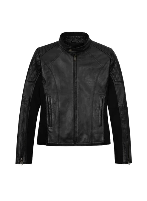 Modern Stretch Leather Jacket
