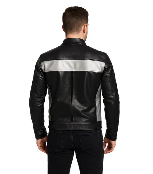 Randolf Black and Silver Leather Jacket