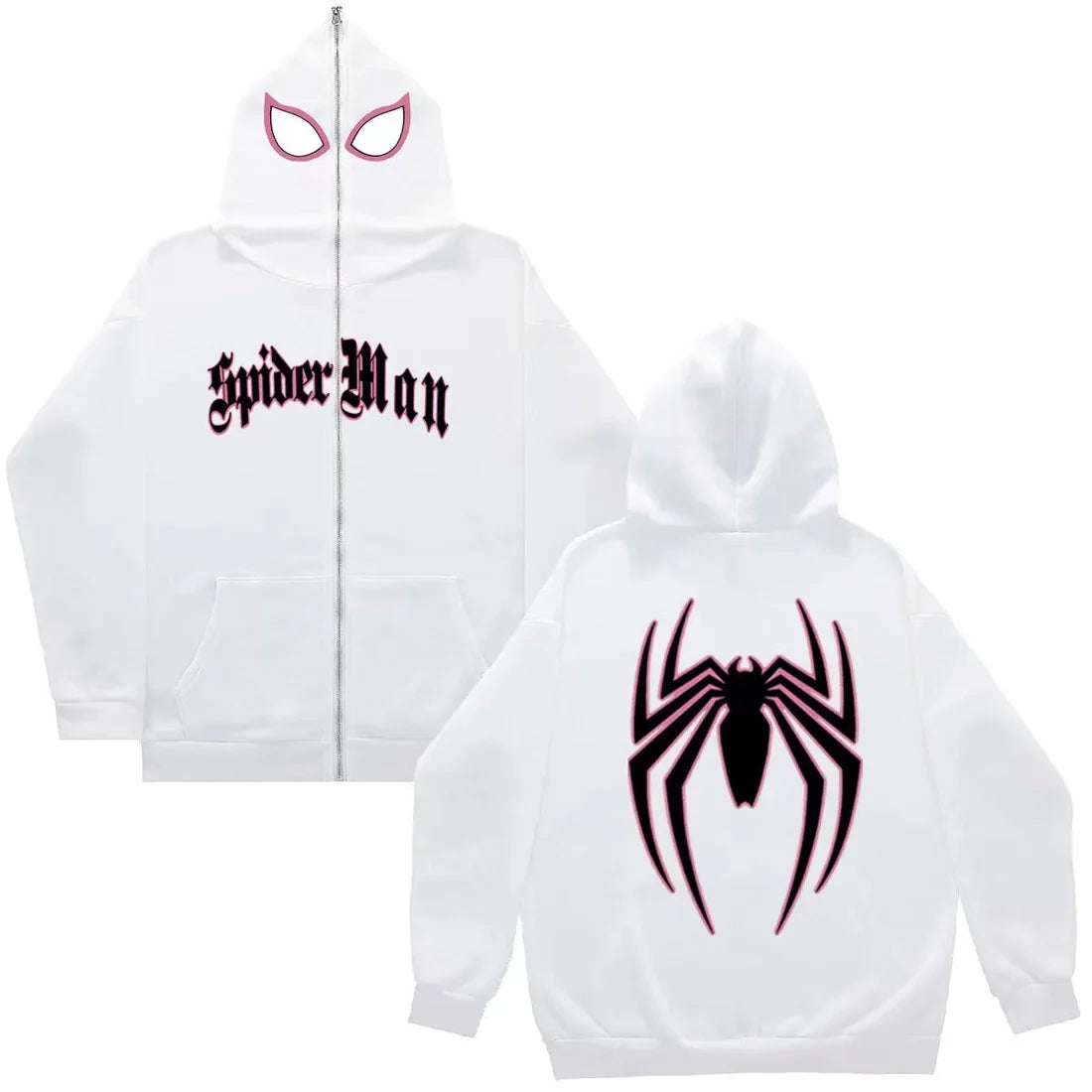 Trendy Spider Zip Up Hoodie